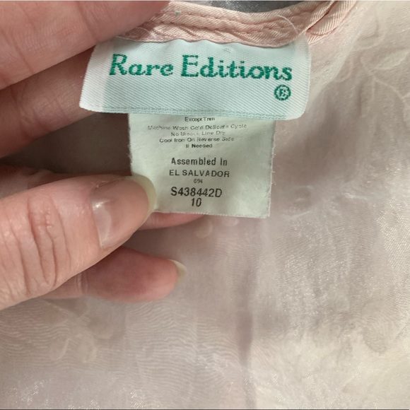 Girl’s Dress with Chiffon Overlay - Picture 2 of 2